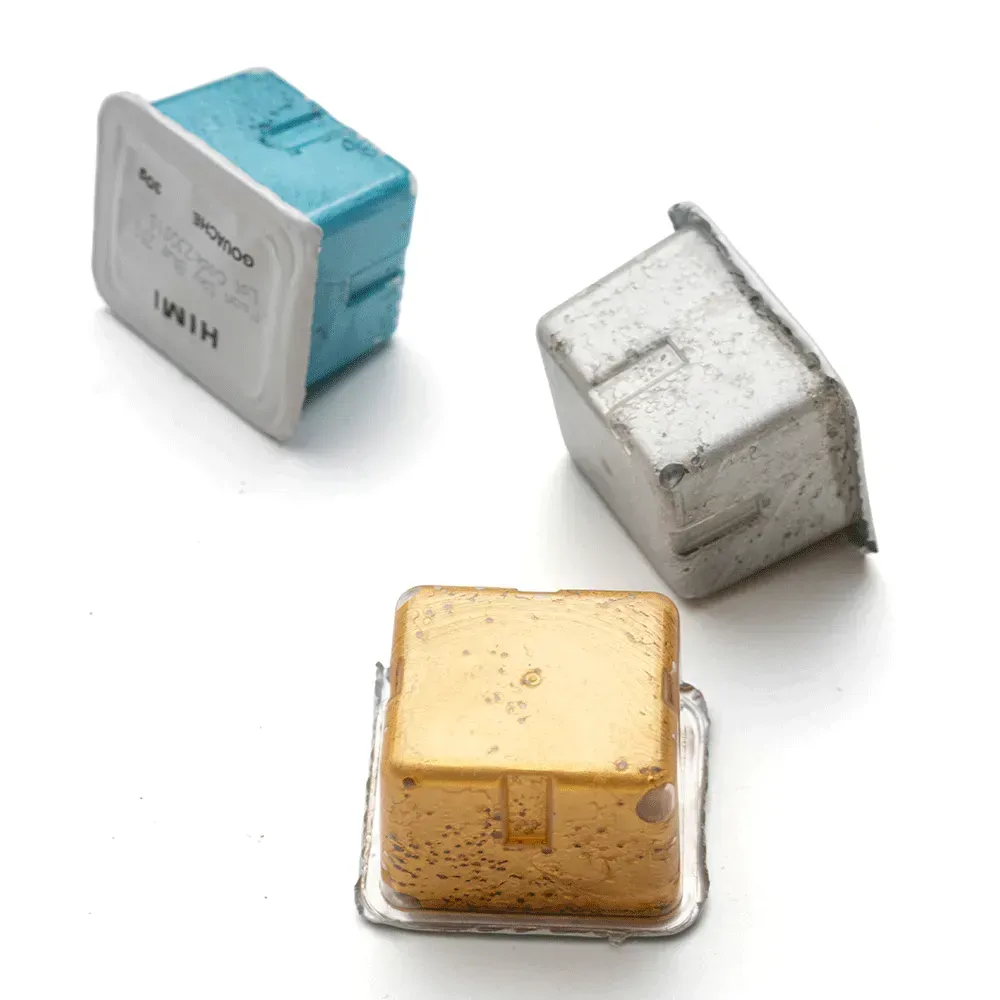 Набор гуашевых красок Jelly Cup 18*30 мл, Металлики, желтый пластик.пенал, HIMI 6