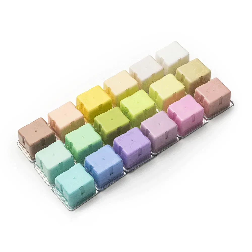 Набор гуашевых красок Jelly Cup 18*30 мл, Пастельные, фиолетовый пластик.пенал, HIMI 6