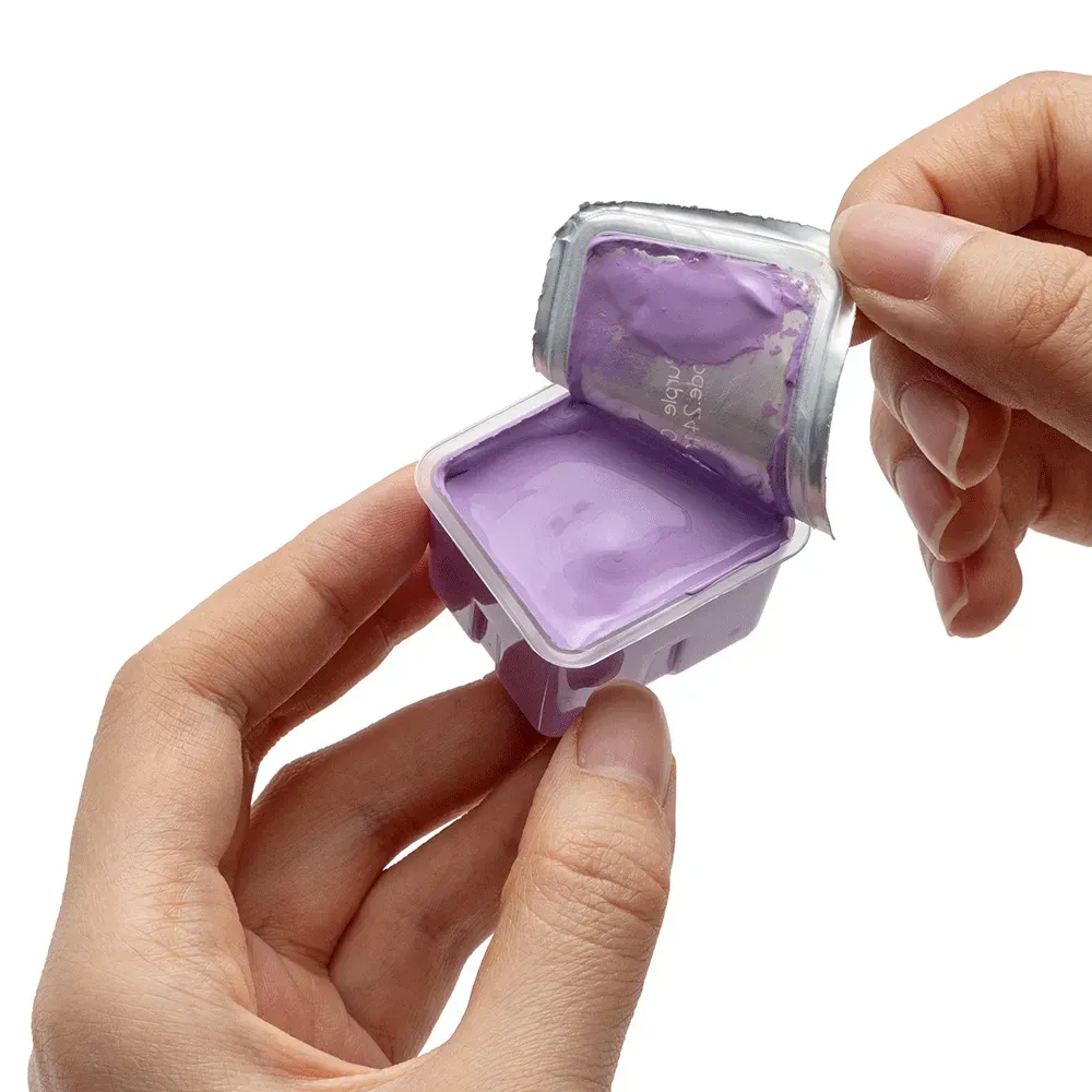 Набор гуашевых красок Jelly Cup 18*30 мл, Пастельные, фиолетовый пластик.пенал, HIMI 7