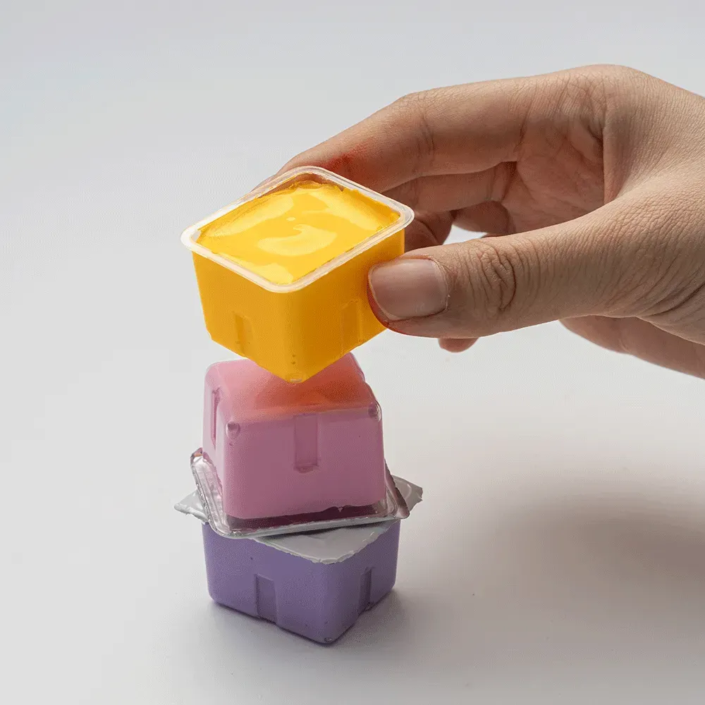 Набор гуашевых красок Jelly Cup 24*30 мл, зеленый пластик.пенал, HIMI 6