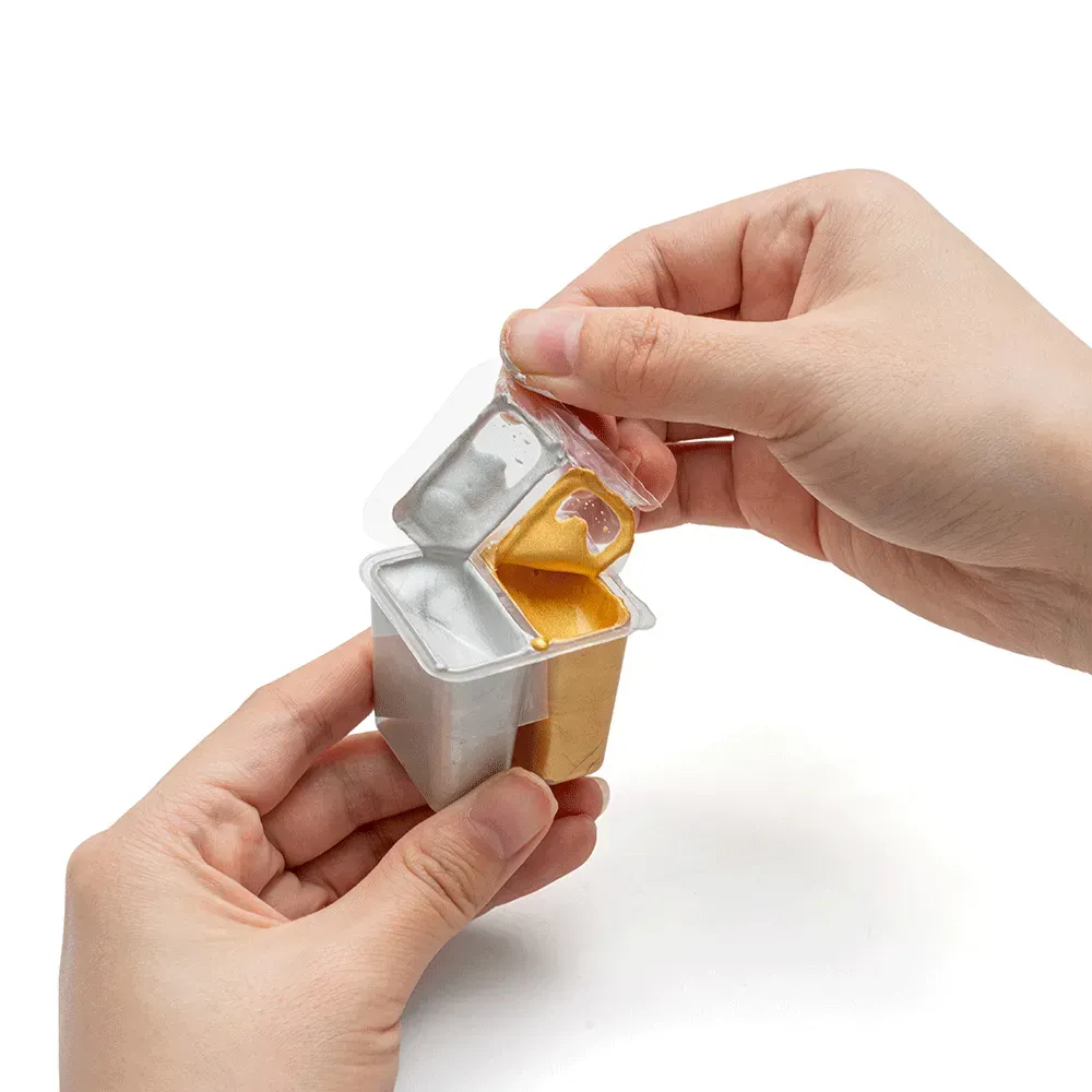 Набор гуашевых красок Twin Cup 12*12 мл, Металлик, желтый пластик.пенал, HIMI 7