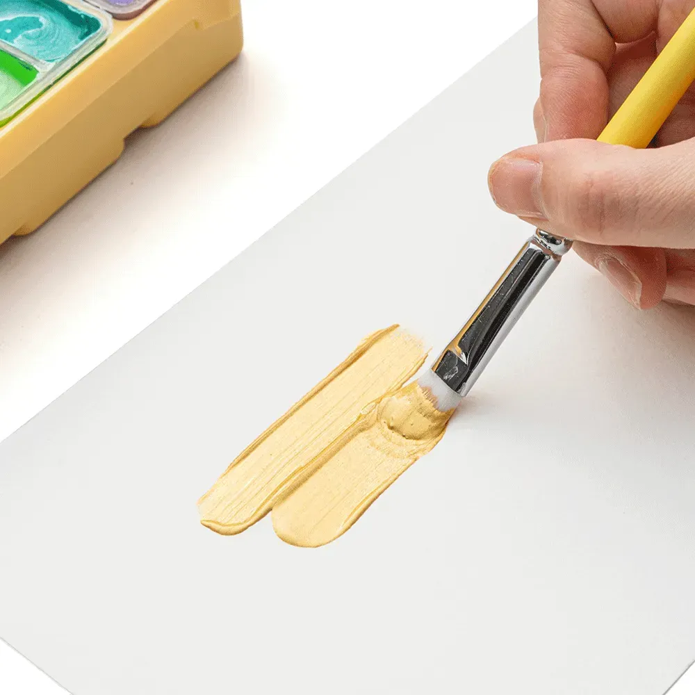 Набор гуашевых красок Twin Cup 12*12 мл, Металлик, желтый пластик.пенал, HIMI 11