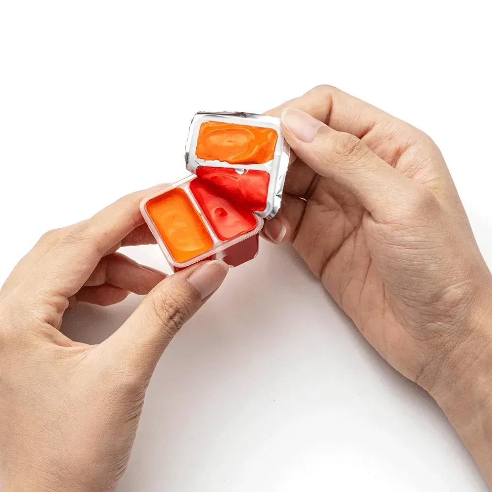 Набор гуашевых красок Twin Cup 36*12 мл, фиолетовый пластик.пенал, HIMI 5