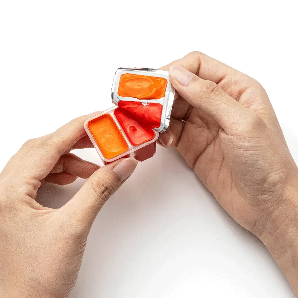 Набор гуашевых красок Twin Cup 36*12 мл+3 кисти, фиолетовый пластик.пенал, HIMI 3