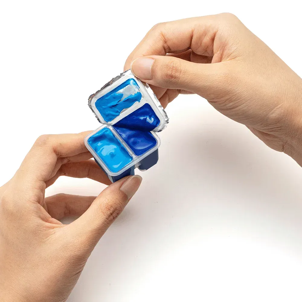 Набір гуашевих фарб Twin Cup 48*12 мл, зелений пластик.пенал, HIMI 5