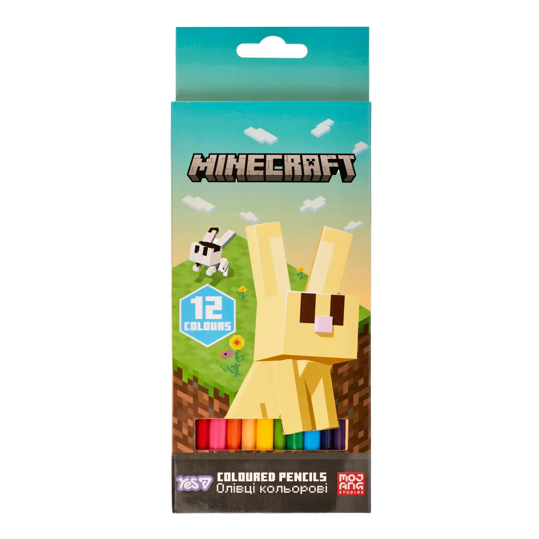 Карандаши цветные Yes 12 цв. "Minecraft. Spring", 290772