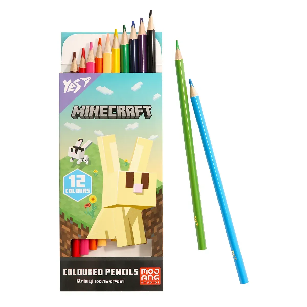Карандаши цветные Yes 12 цв. "Minecraft. Spring", 290772 3