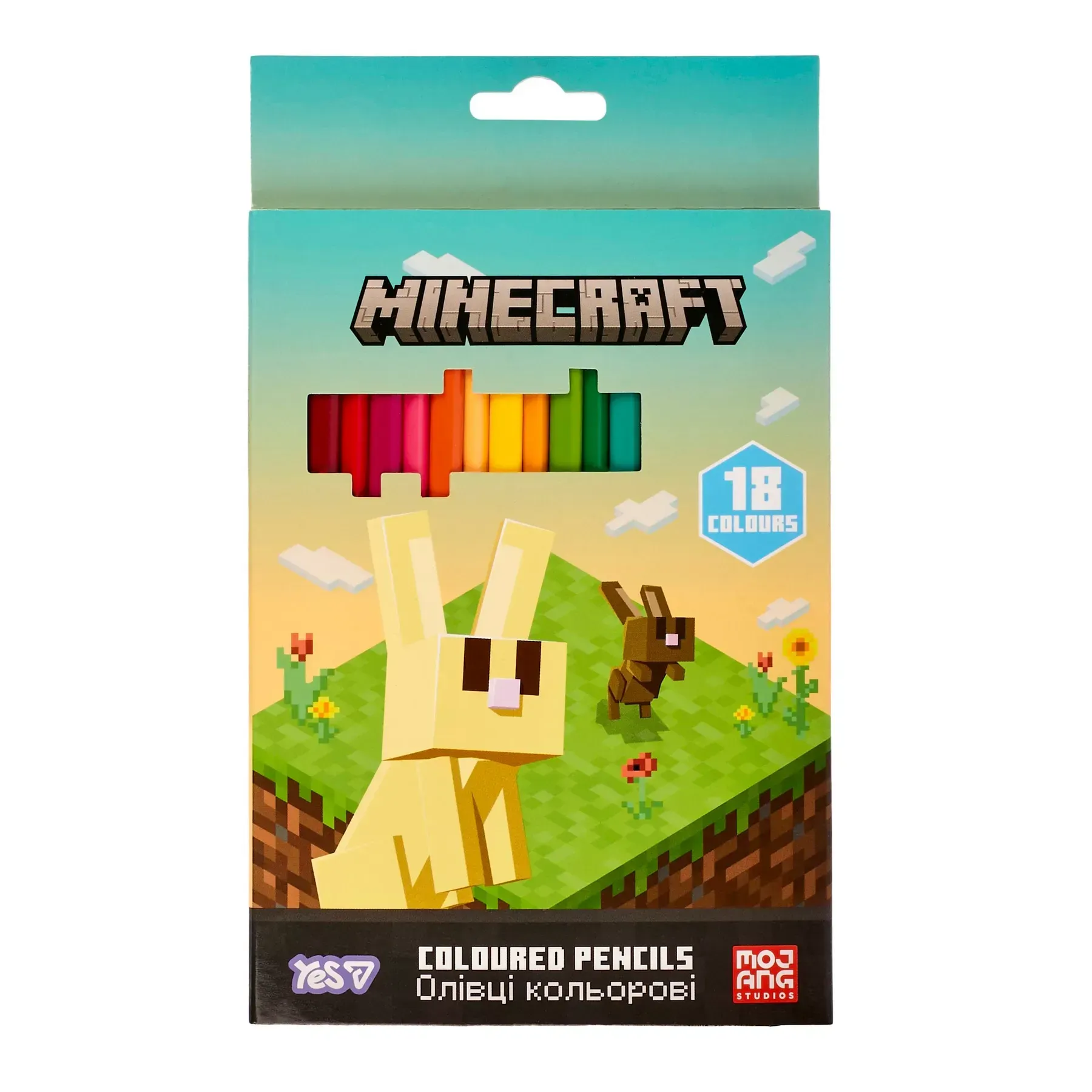 Карандаши цветные Yes 18 цветов "Minecraft. Spring", 290773