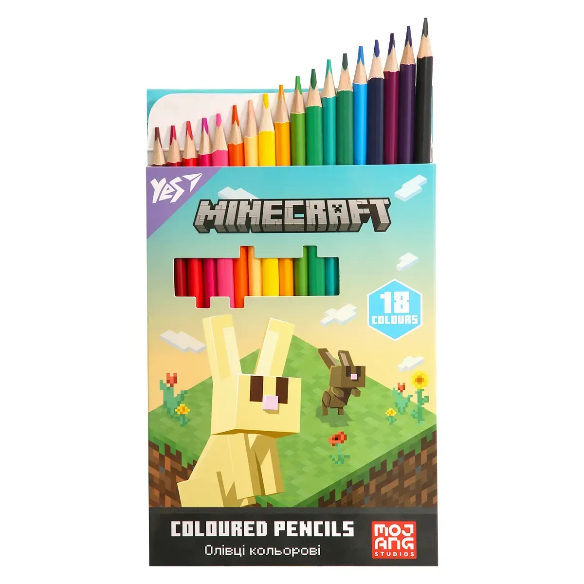 Карандаши цветные Yes 18 цветов "Minecraft. Spring", 290773 2