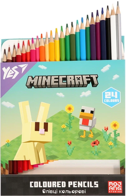 Карандаши цветные Yes 24 цвета "Minecraft. Spring", 290776 2