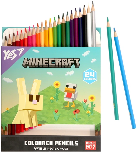 Карандаши цветные Yes 24 цвета "Minecraft. Spring", 290776 3