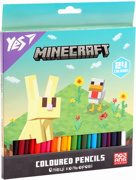 Карандаши цветные Yes 24 цвета "Minecraft. Spring", 290776 1