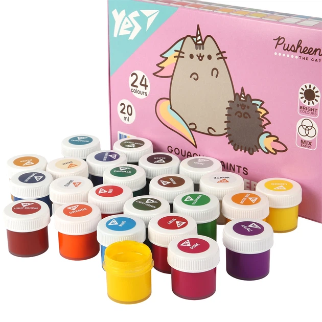 Краски гуашевые Yes "Pusheen" 24 цв., 20 мл, 230404 3