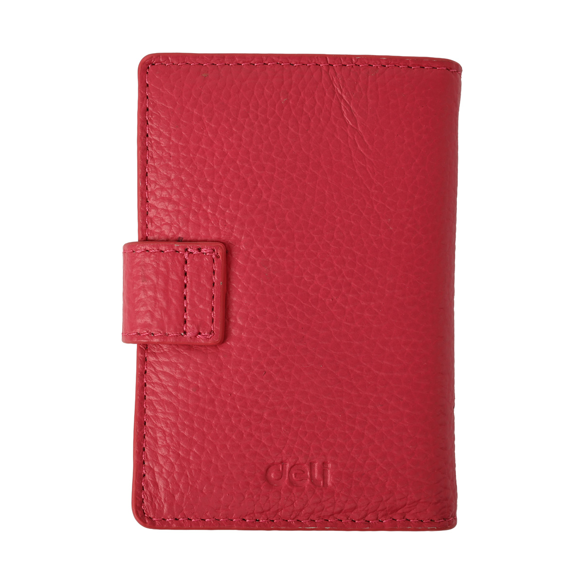 Визитница 750*100 мм 20 визиток, на кнопке с дополнительным карманом, кожаная (1л-1виз) Deli 7620 (58151) 1