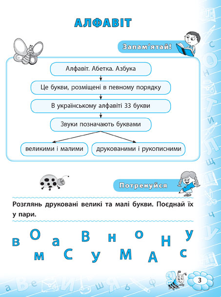 Прописи. Тренажер по украинскому языку. 1кл. 1