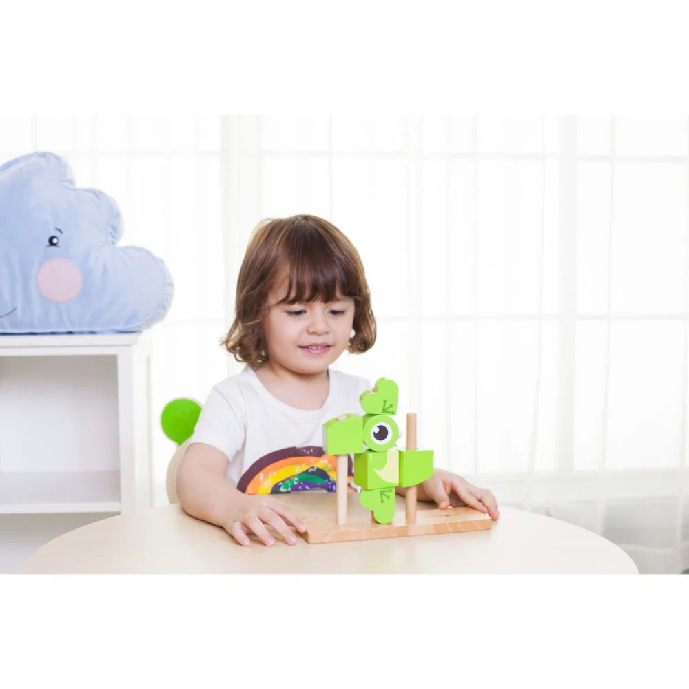 Игрушка деревянная Classic World "Вертикальный пазл Лягушонок", 5107 10