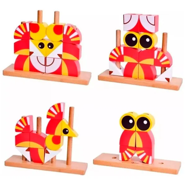 Игрушка деревянная Classic World "Вертикальный пазл Львенка", 5106 1