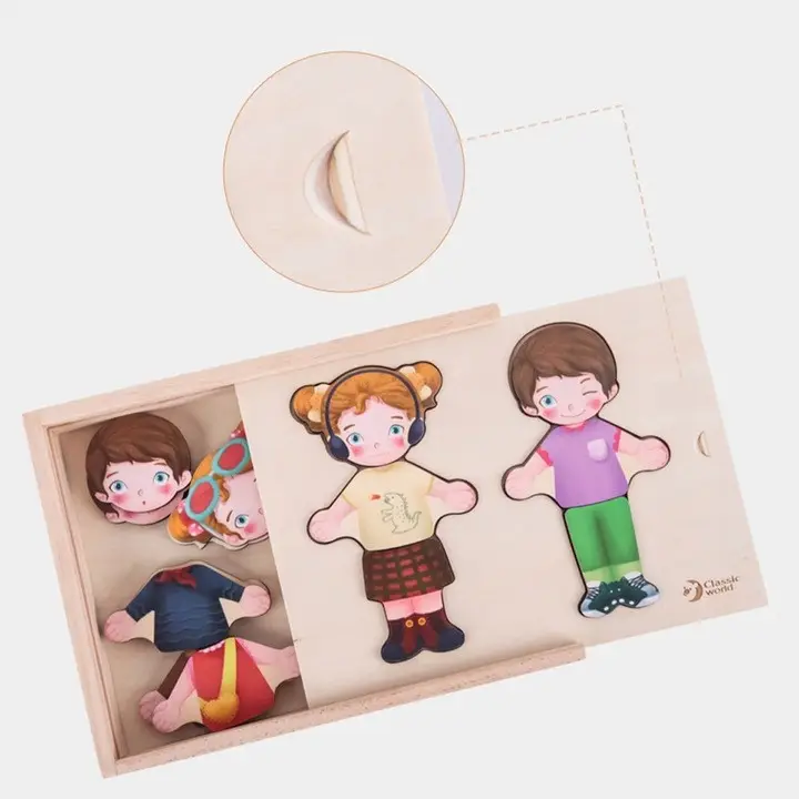 Игрушка деревянная Classic World "Переодевалка Девочка-Мальчик", 54358 6
