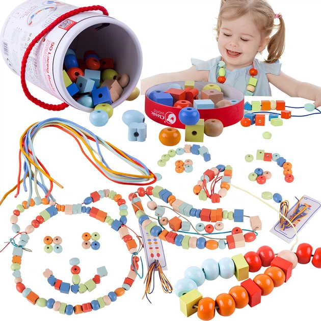 Игрушка деревянная Classic World "Шнуровка в тубусе", 53181 1