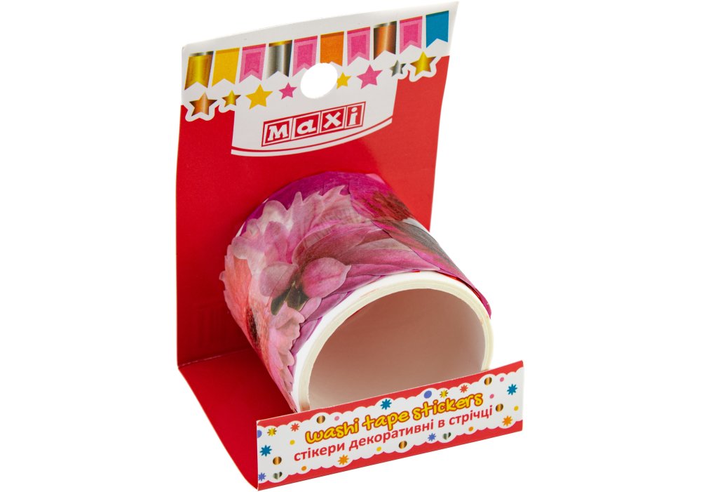 Стікери декоративні "Барвисті квіти" в стрічці на клейкій основі