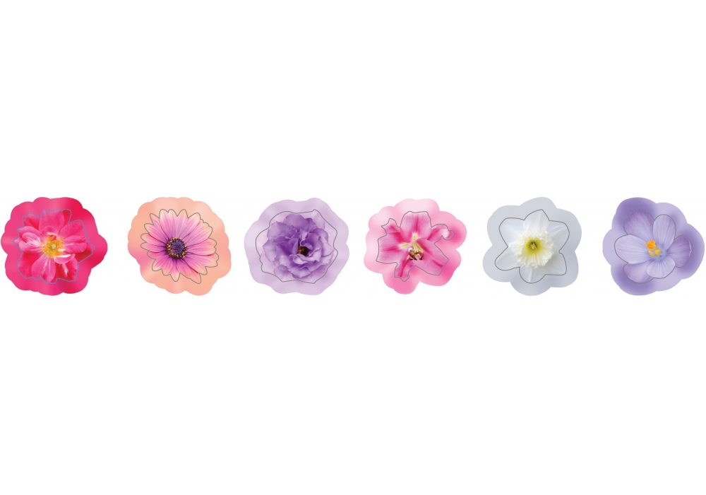 Стікери декоративні "Польові квіти" в стрічці на клейкій основі 1