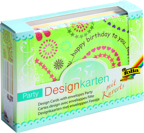 Набір карток дизайнерських д/виготовлення листівок Вечірка (карта+конверт), 11301 Folia (25)