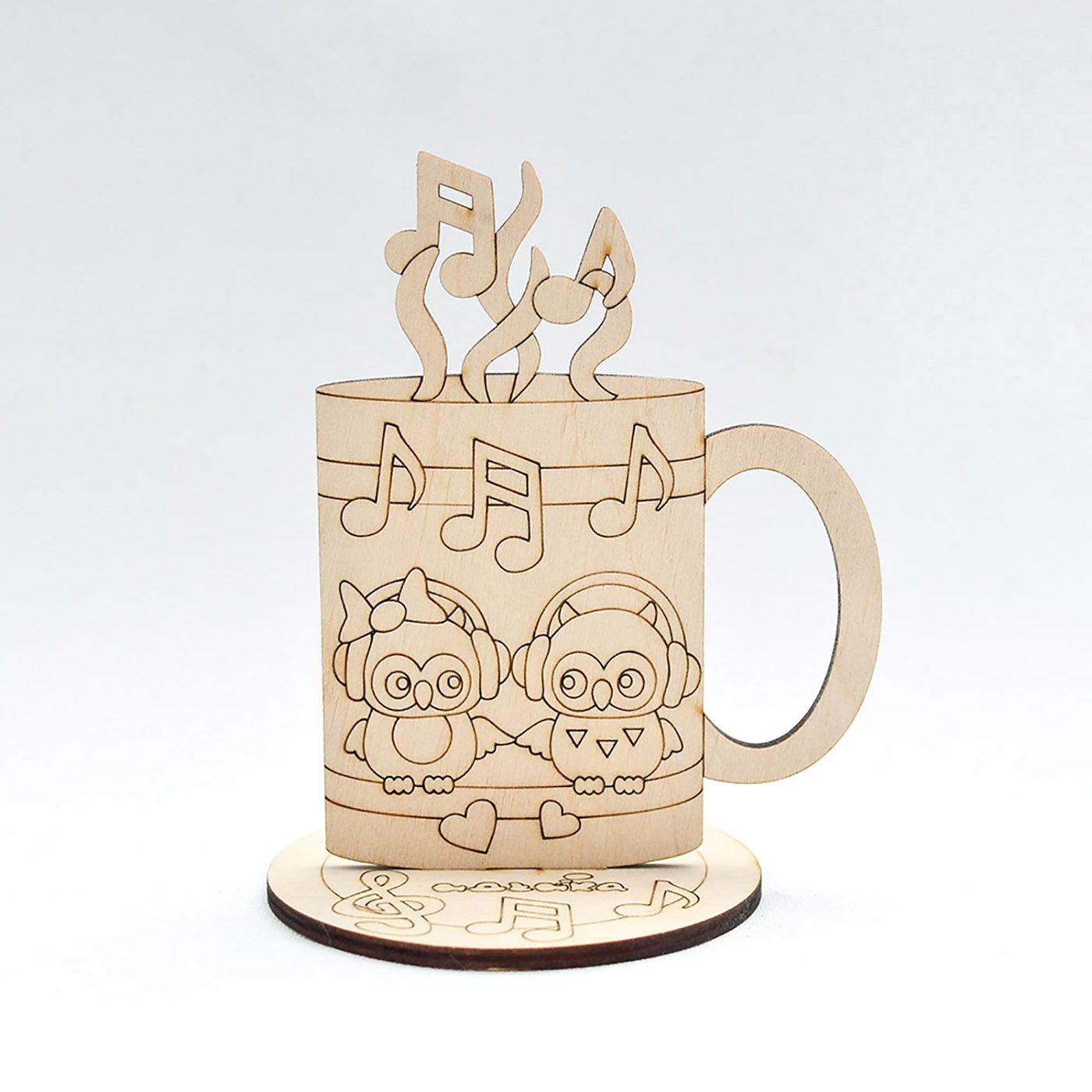 Заготовка для росписи Tea Time "Чашка с совами", 3-090