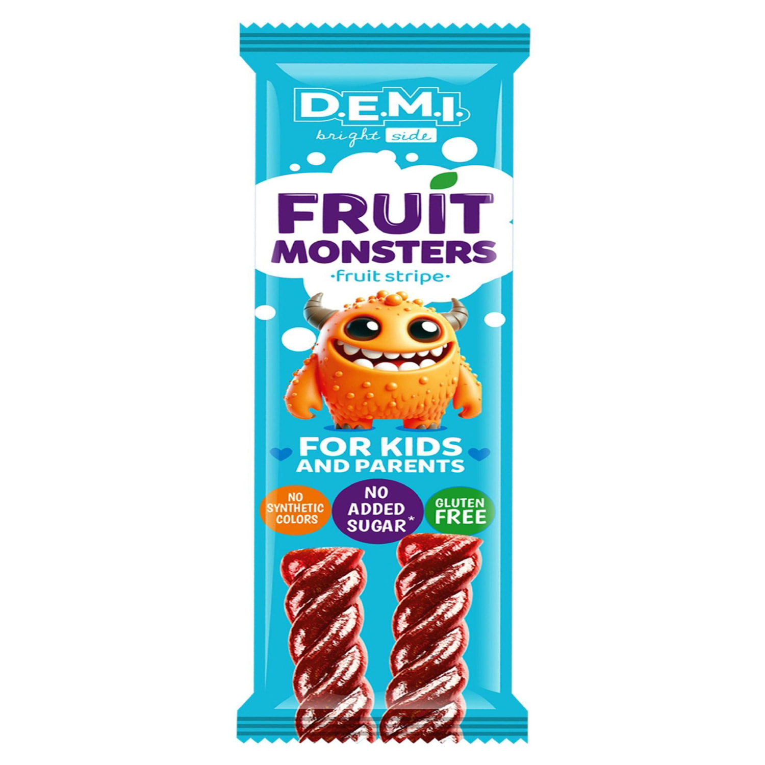 Пастила фруктова "Fruit Monsters" із соком малини, 15 г, ТМ "D.E.M.I" 1