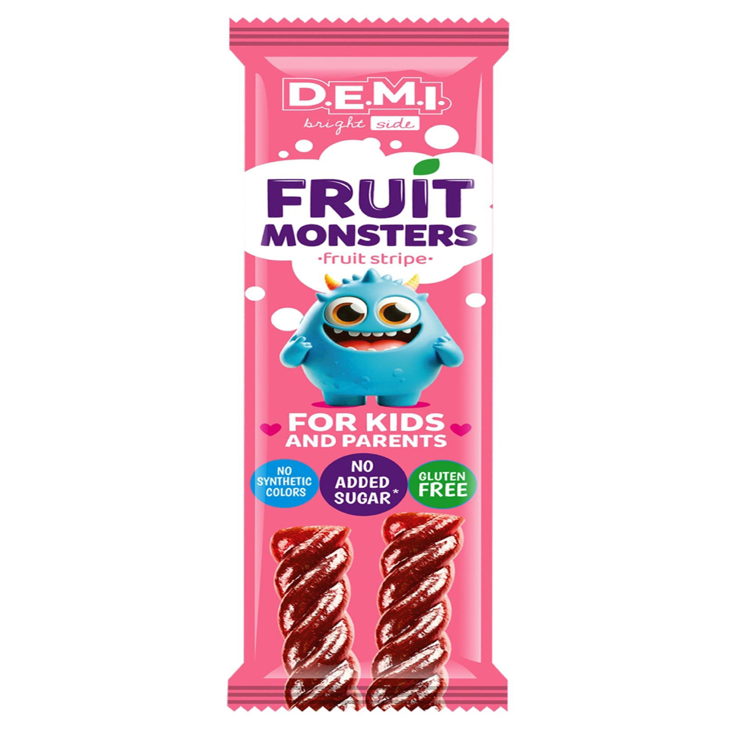 Пастила фруктова "Fruit Monsters" із соком малини, 15 г, ТМ "D.E.M.I" 2