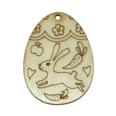 Заготовка деревянная Пасхальное яйцо 60*45 мм (маленькое), в ассортименте