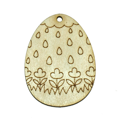 Заготовка деревянная Пасхальное яйцо 60*45 мм (маленькое), в ассортименте 5