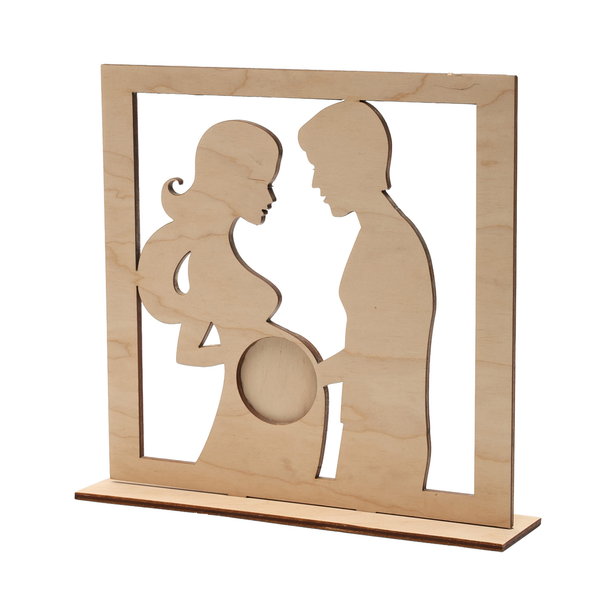 Заготовка деревянная Фоторамка для снимка УЗИ "Мы - семья", Ф11