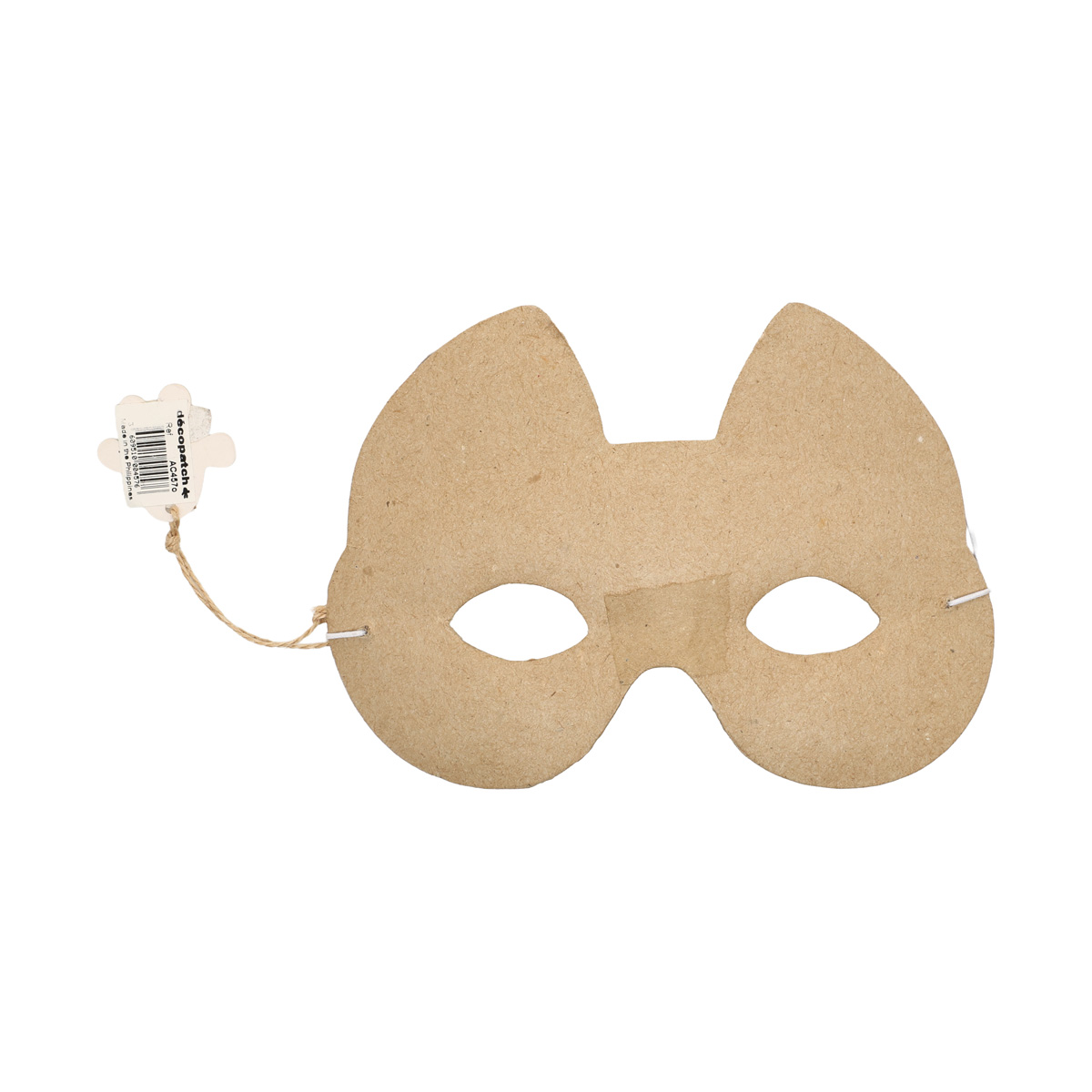 Заготівка з пап’є-маше Маска дитяча "Кіт" 4,5*13*11 см, AC457O ТМ "Clairefontaine"