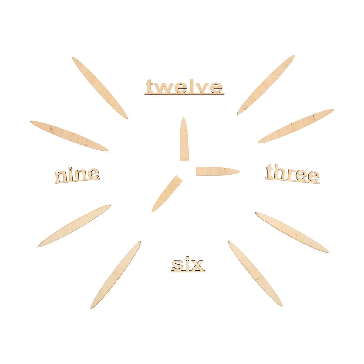 Заготовка деревянная Циферблат для часов наборной, 702783