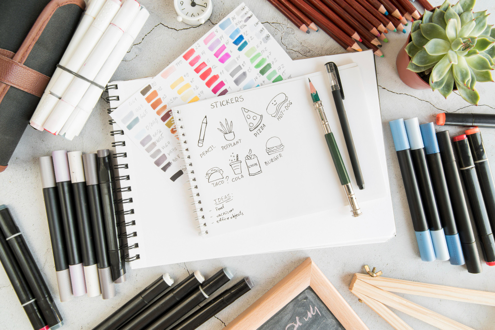 Современная техника рисования маркерами для быстрых набросков и иллюстраций