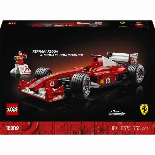 Конструктор Lego Icons "Ferrari F2004 та Michael Schumacher", 11375