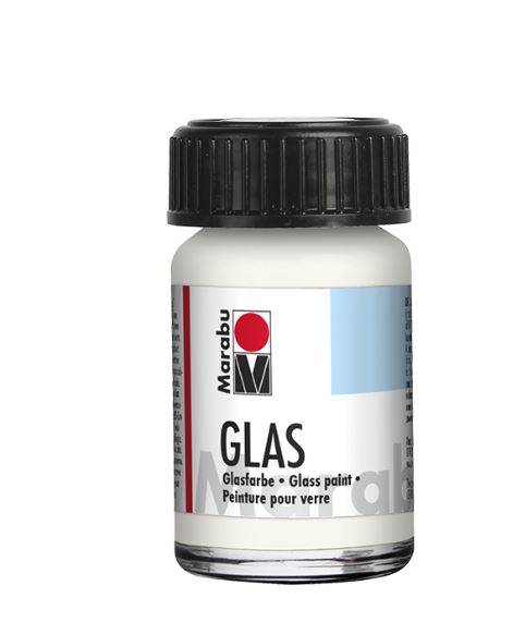 Краска витражная на водной основе, Белая, 15мл, Marabu Glas, 130639070