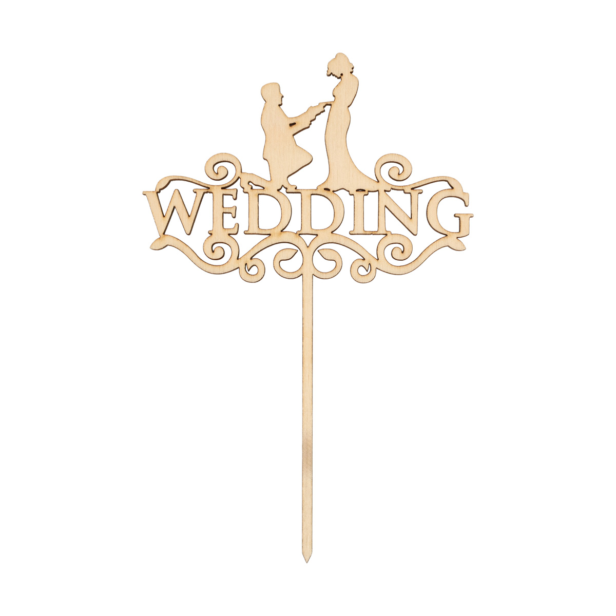 Заготівка з фанери Топер "Весільна пара" 83*119 мм, 100817 ArtBober