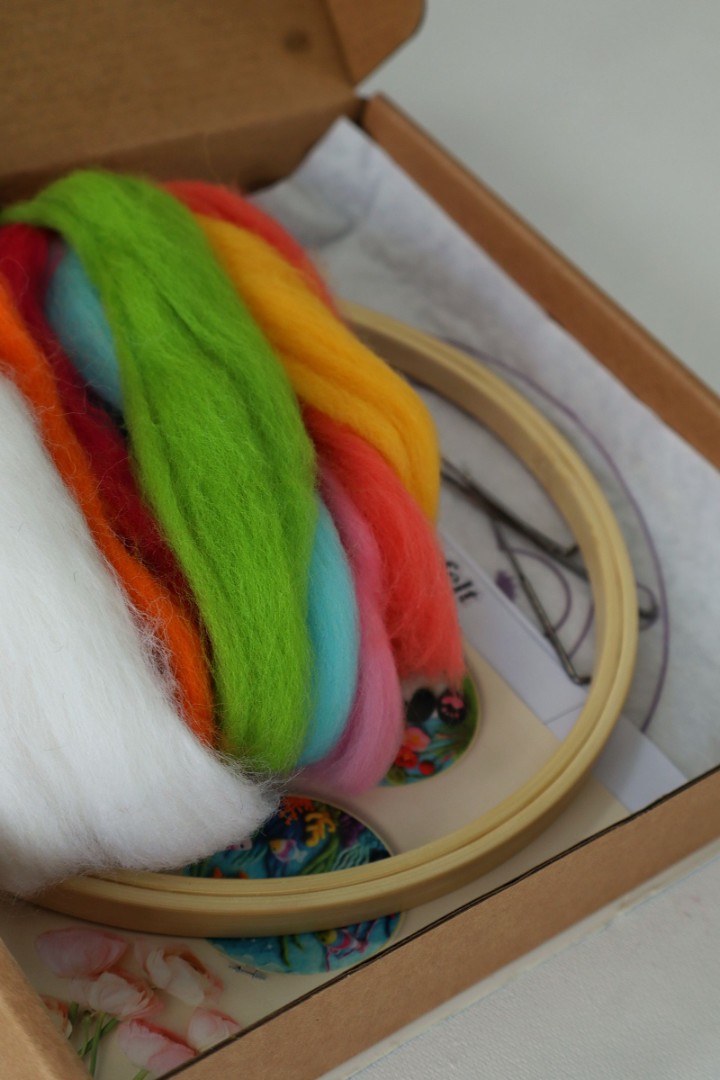 Набор для валяния картины из шерсти "Обними панды", EFL007 5