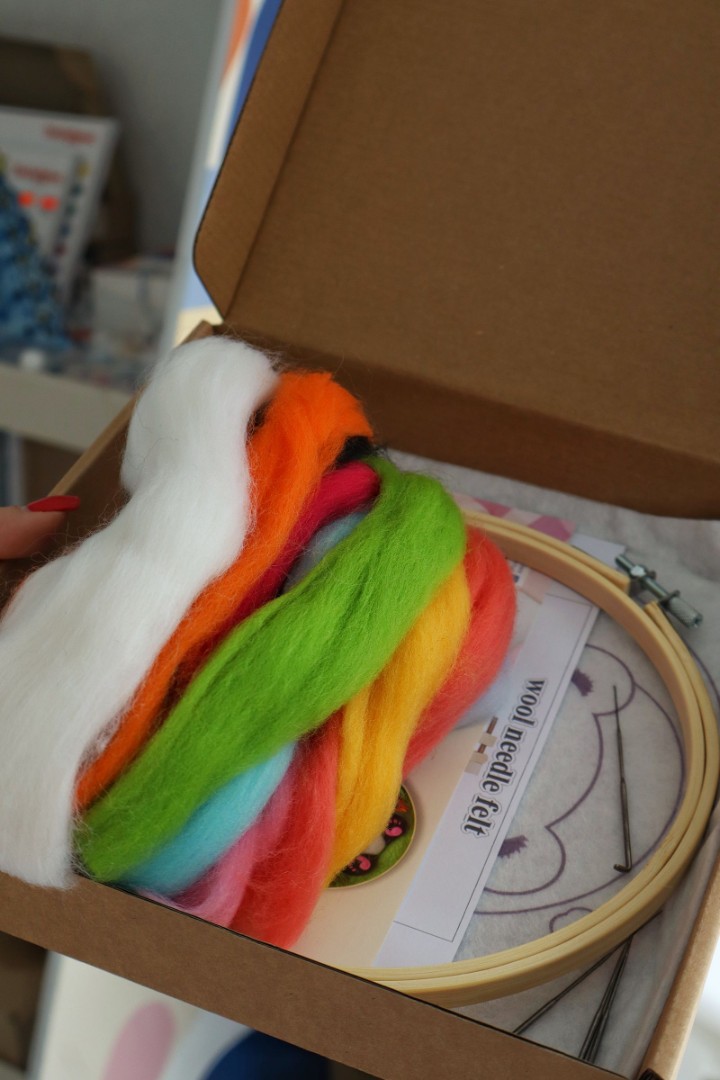 Набор для валяния картины из шерсти "Обними панды", EFL007 6