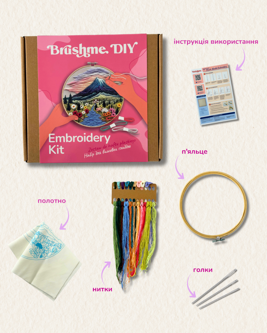 Набор для вышивки гладью "Долина покоя", EMBR011 3