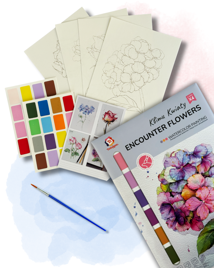 Розмальовка на водній основі  "Квіти" А4, WCOLOR2