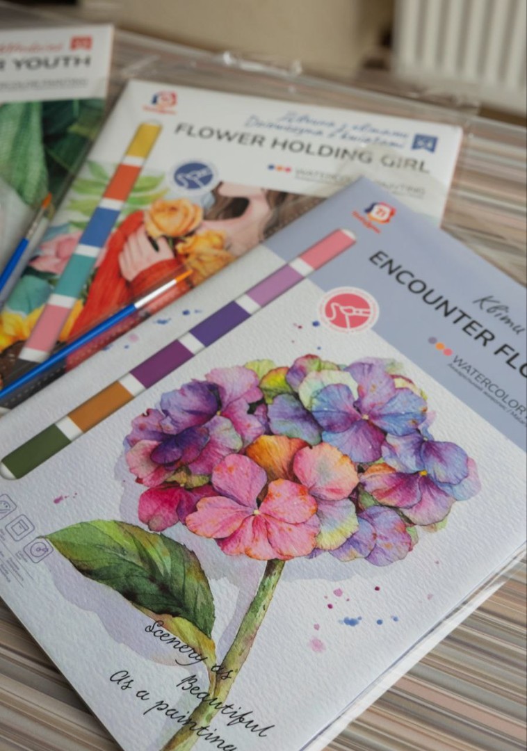 Розмальовка на водній основі  "Квіти" А4, WCOLOR2 2