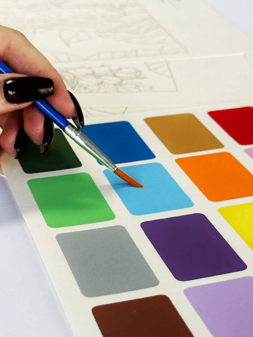 Розмальовка на водній основі  "Квіти" А4, WCOLOR2 4