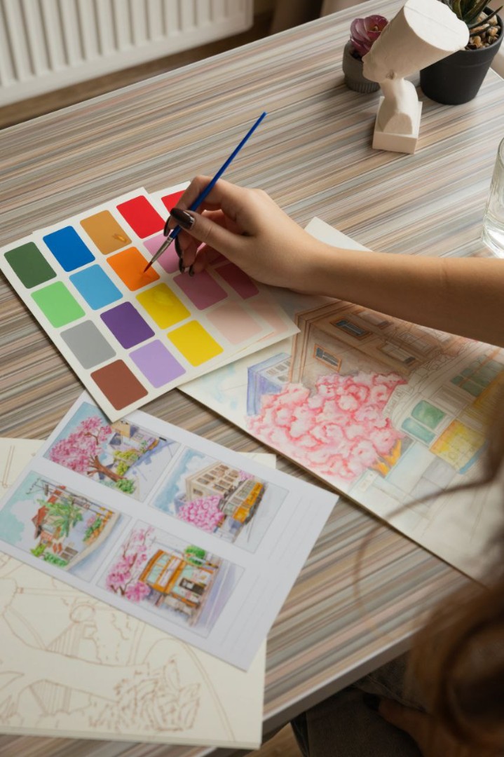 Розмальовка на водній основі  "Квіти" А4, WCOLOR2 5