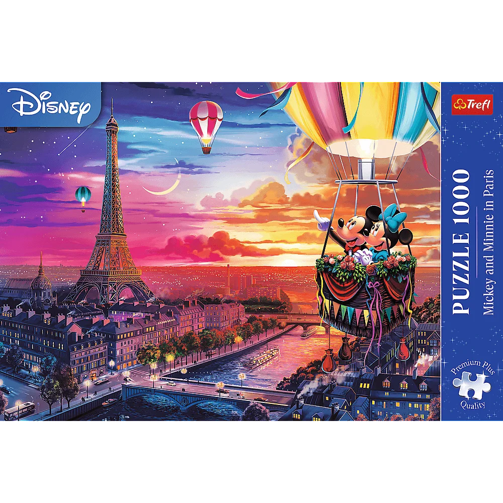 Пазли "1000 Premium Plus" - Disney Міккі та Мінні в Парижі, Trefl, 10917 1