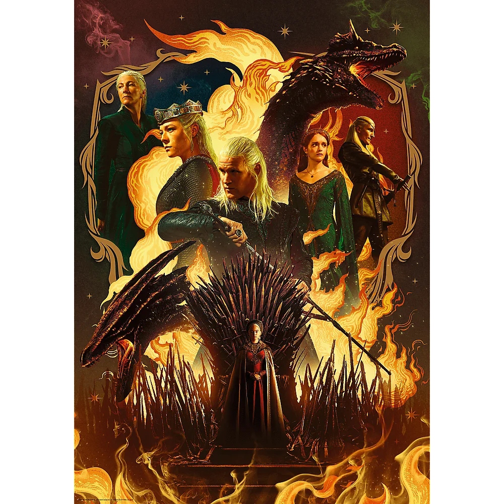 Пазлы "1000 Premium Plus" - Дом дракона, Trefl, 12068 2