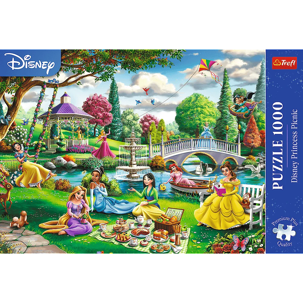 Пазлы "1000 Premium Plus" - Пикник с принцессами Диснея, Trefl, 10919 1