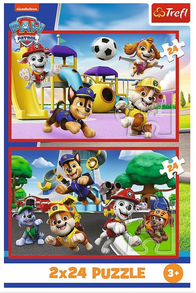 Пазлы "2x24" - Viacom PAW Patrol Веселый день собачек, Trefl, 34434 1