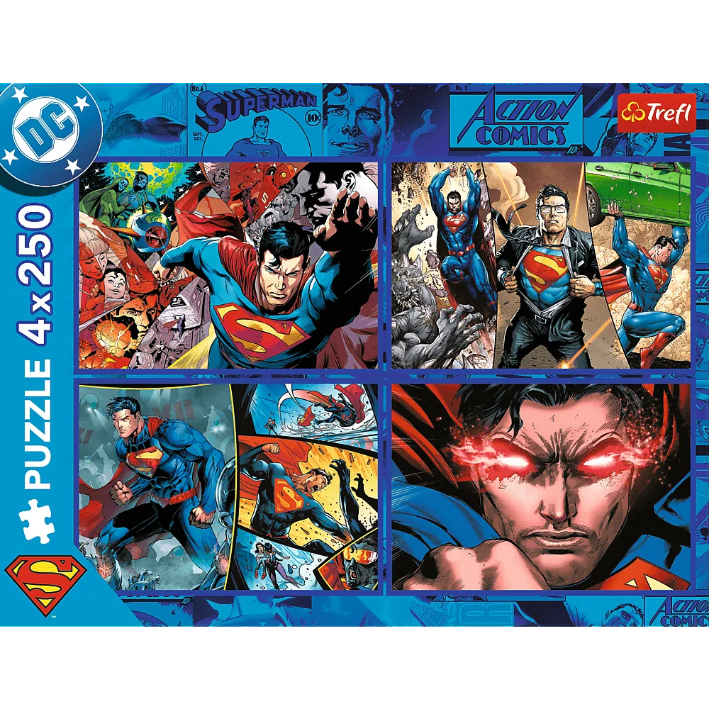 Пазли "4x250" - Superman Сміливість Супермена, Trefl, 13340 1
